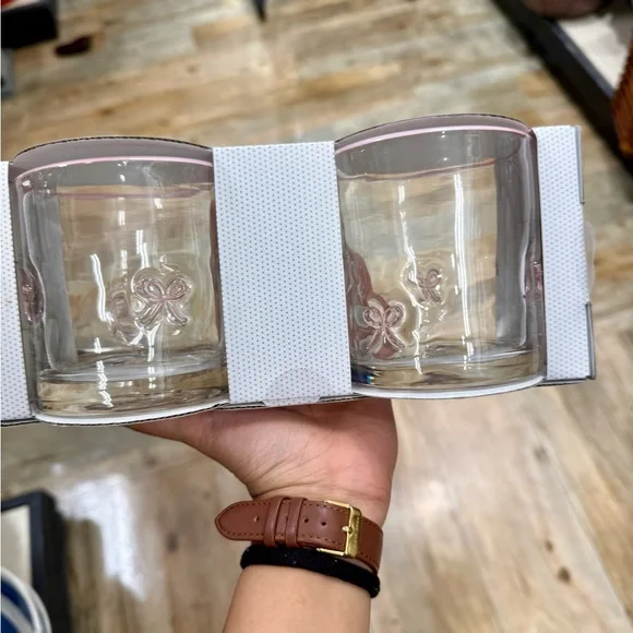 Clear Glasses with Pink Bows Cupcakes and Cashmere - Picture 2 of 6